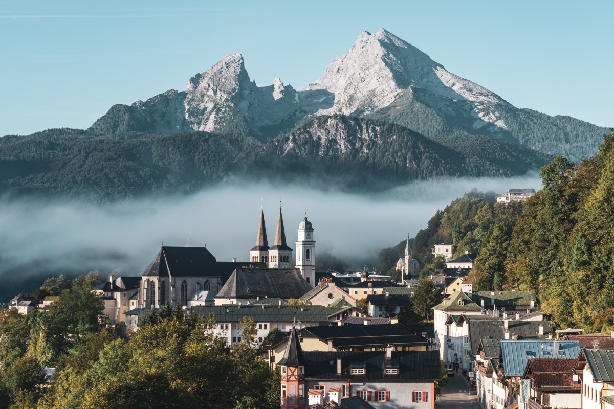 Sonnenaufgang in Berchtesgaden mit Watzmann