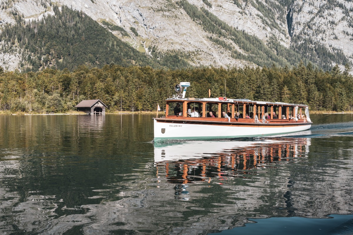 Boot auf dem Königssee im Nationalpark Berchtesgaden