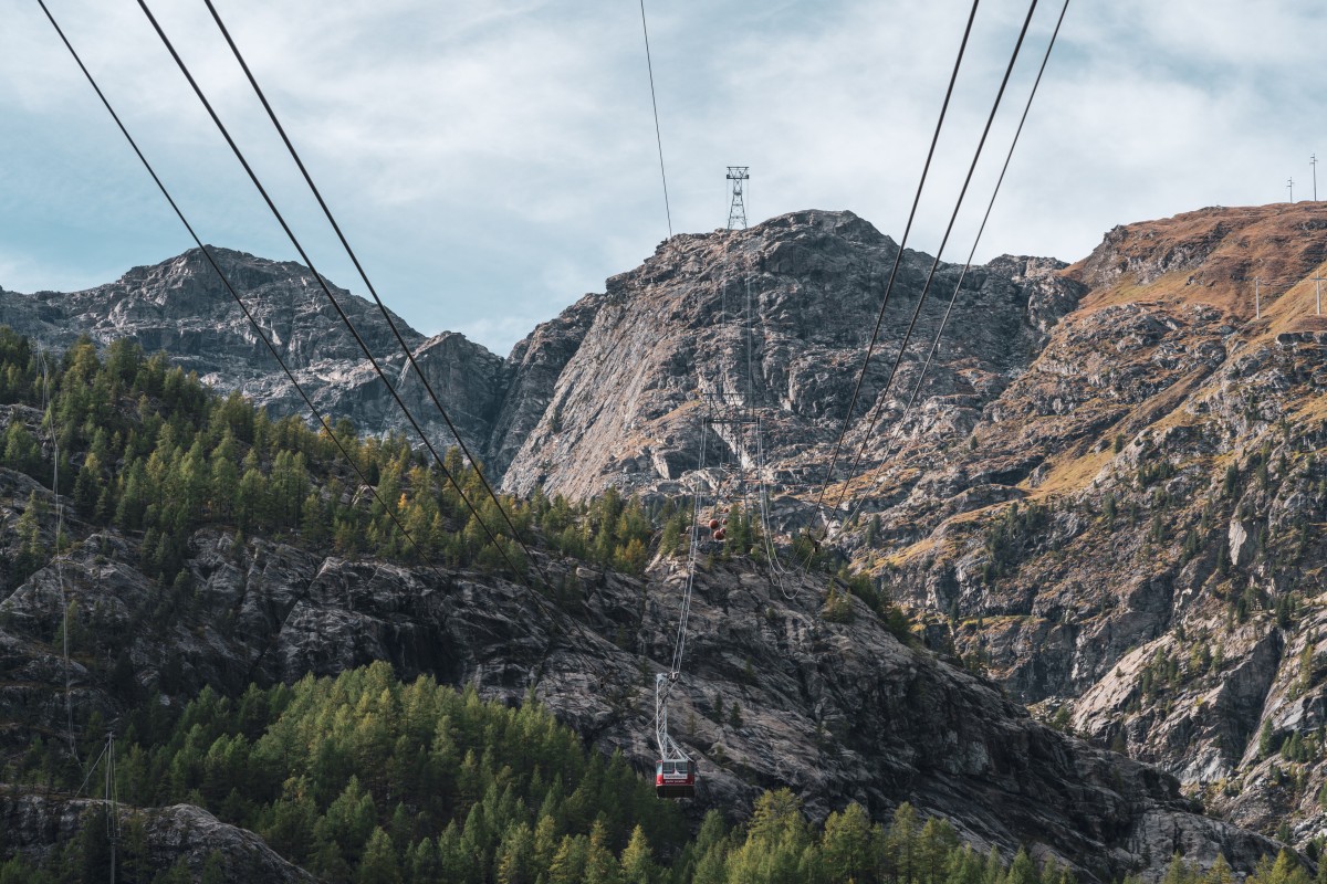 Seilbahn Furi - Trockener Steg in Zermatt