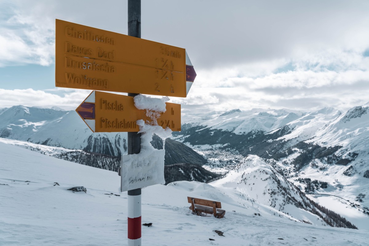 Blick vom Hüreli auf Davos