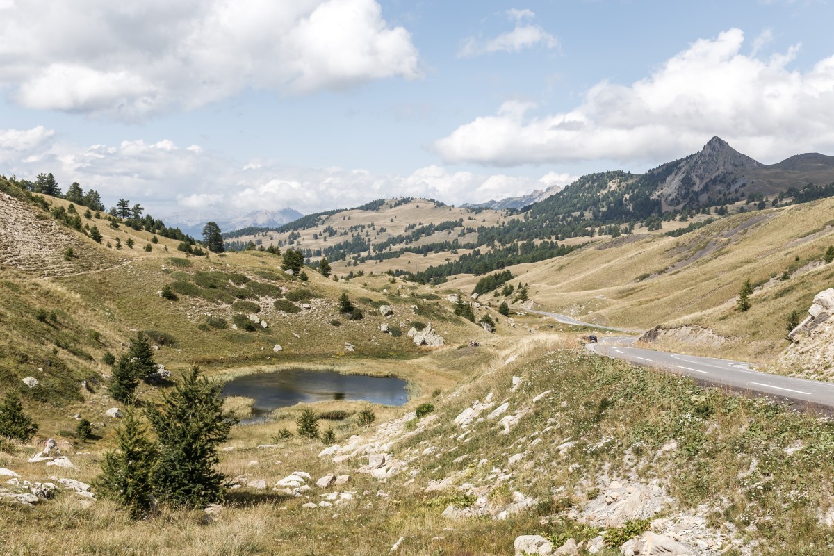 Passstraße zum Col de Vars in den französischen Alpen