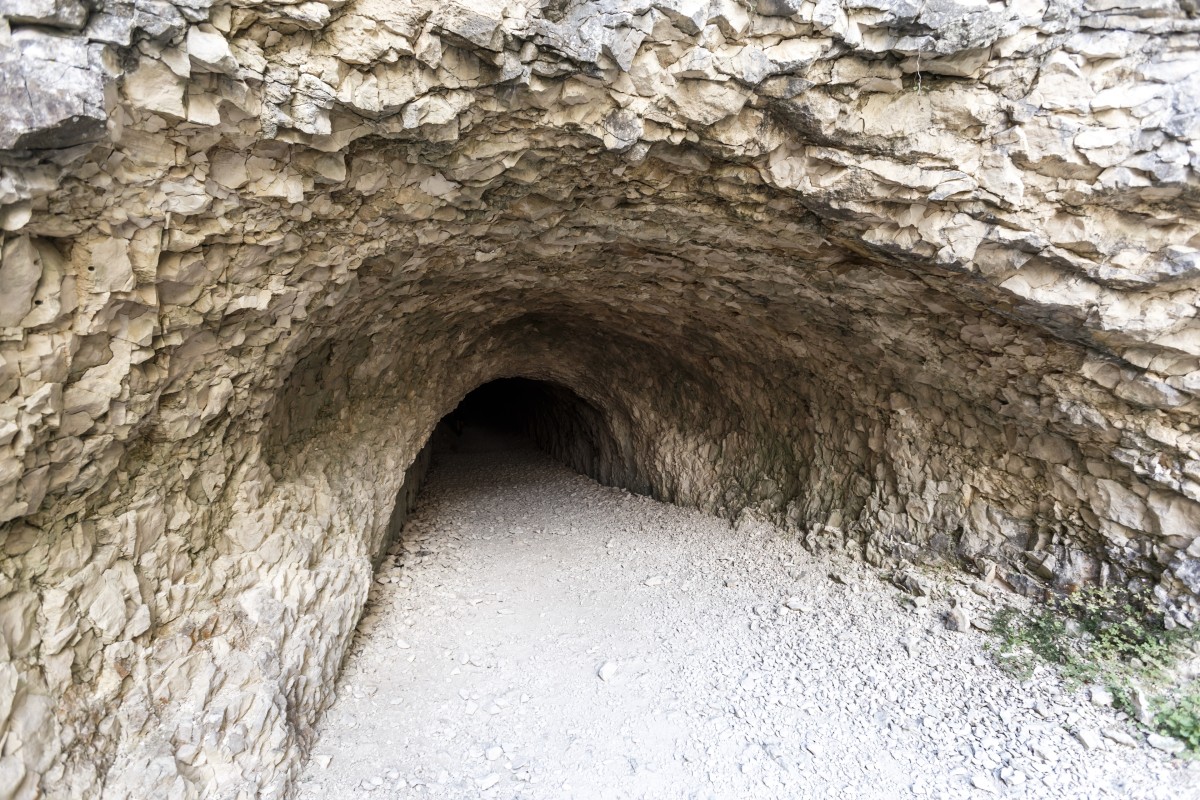 Eingang zum Tunnel du Baou in der Verdonschlucht