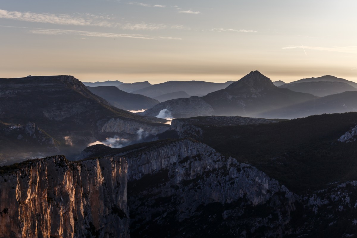 Sonnenaufgang über den Gorges du Verdon