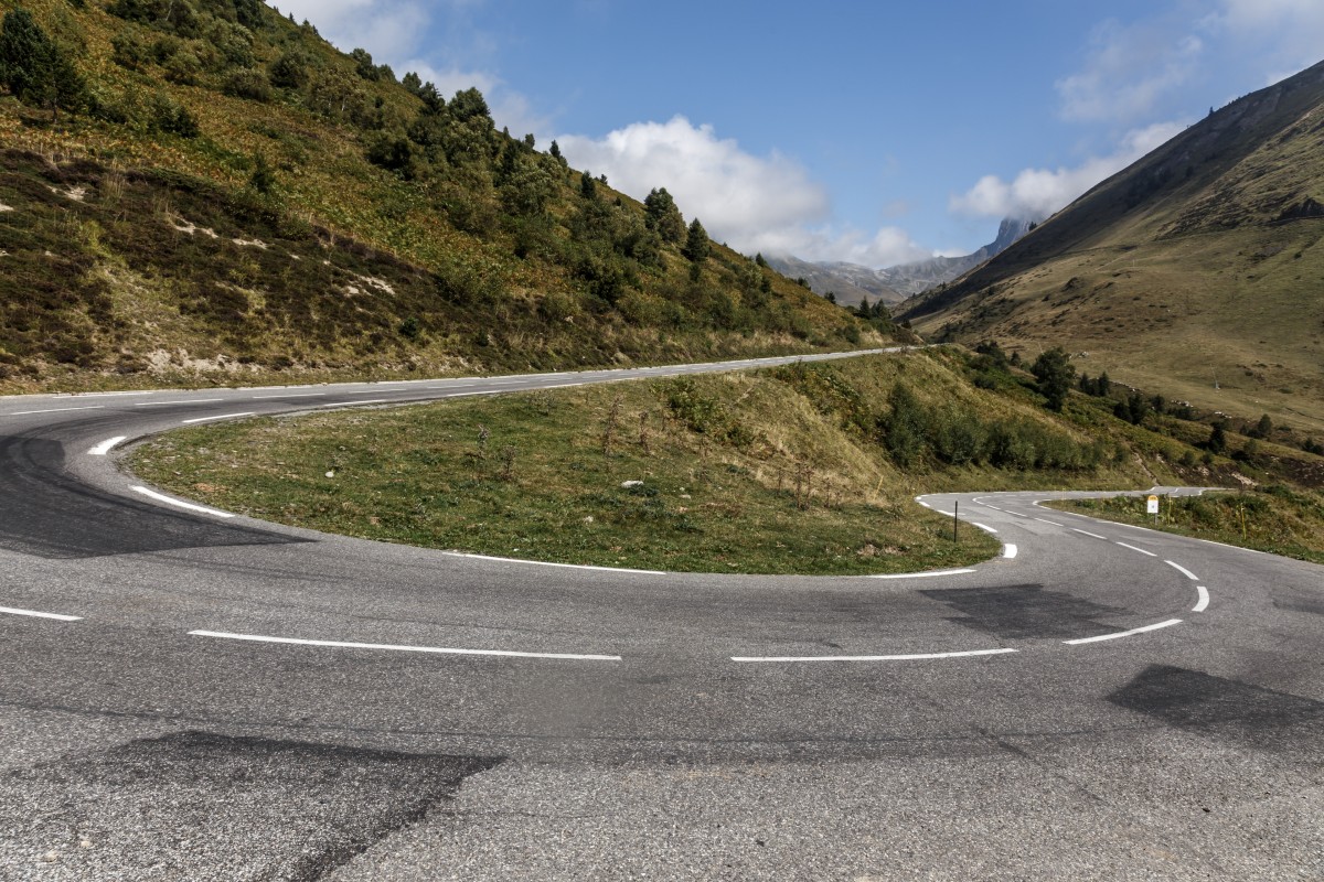 Straße zum Col du Tourmalet