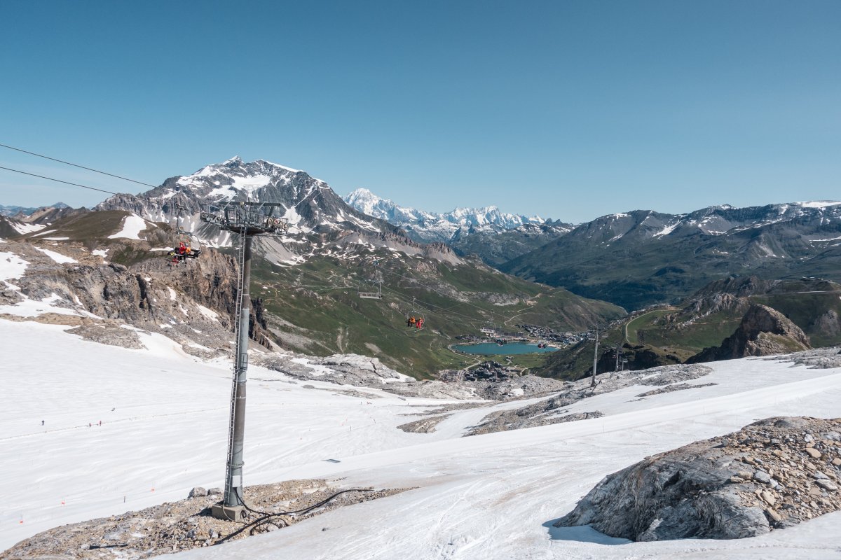 Sommerski in Tignes an der Grande Motte mit Sesselbahn Vanoise