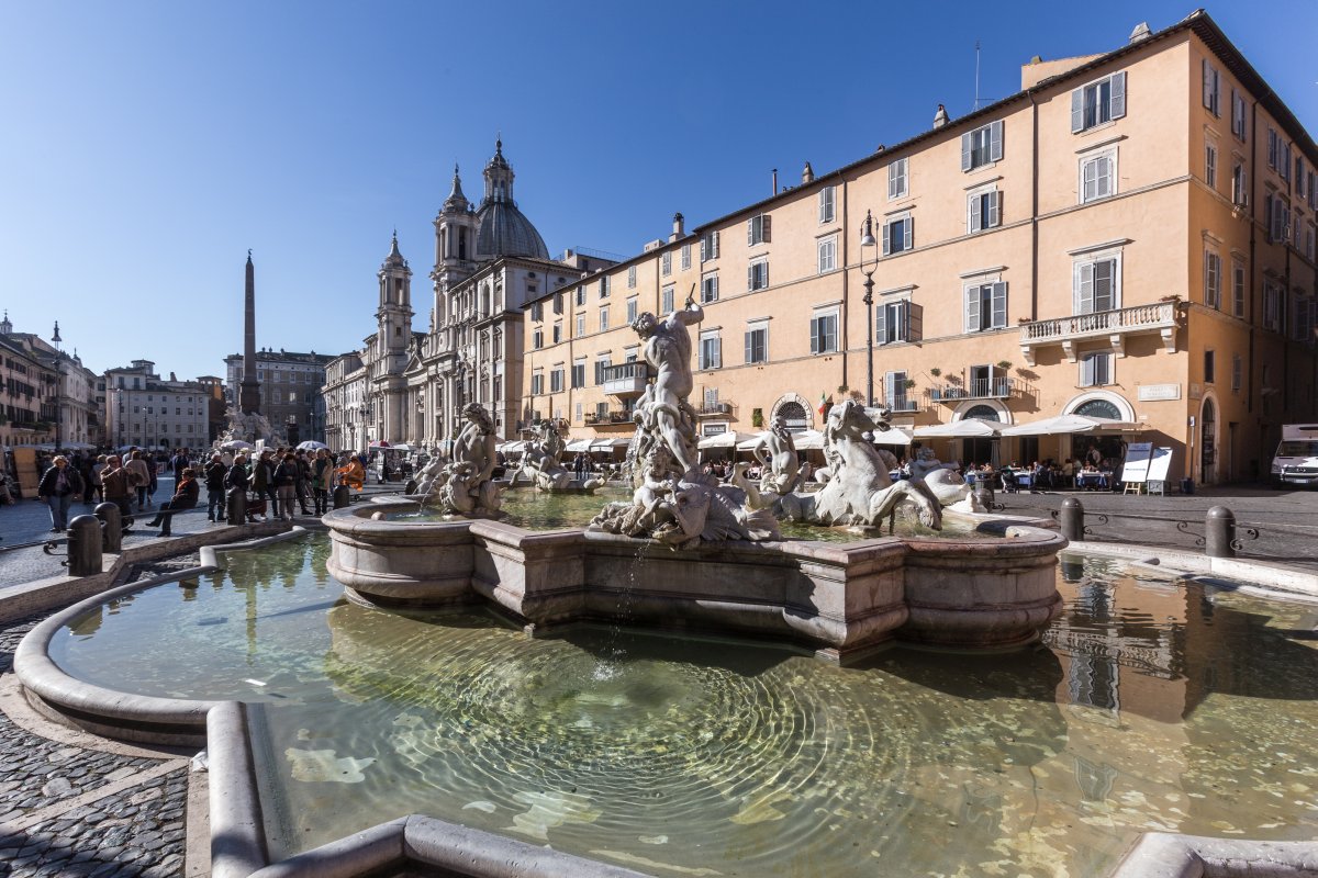 Brunnen auf der Piazza Navona in Rom