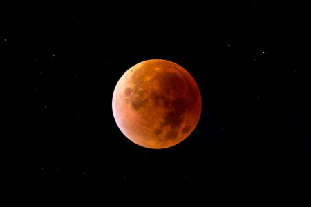 Blutmond / Mondfinsternis über dem Saarland