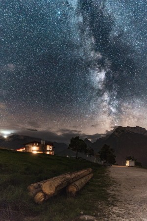 Milchstraße über dem Watzmann in den Bayerischen Alpen