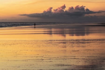 Sonnenuntergang in Koitiata (Neuseeland)