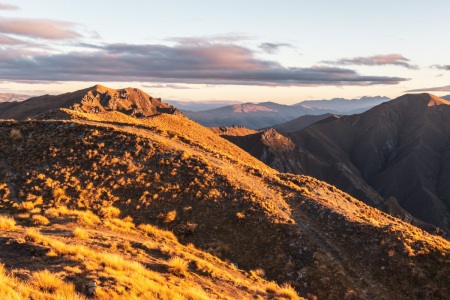 Sonnenuntergang am Roy's Peak über dem Lake Wanaka