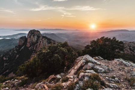 Sonnenuntergang am Pic du Cap Roux im Massif de l'Esterel