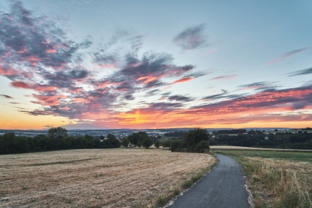 Sonnenuntergang in Riegelsberg im Saarland