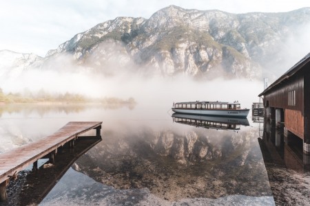 Sonnenaufgang am Bohinjsee bei Ukanc