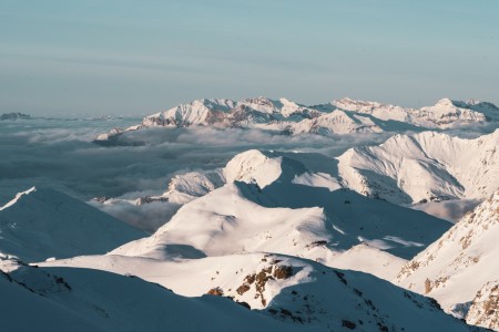 Sonnenuntergang am Parpaner Rothorn in Graubünden