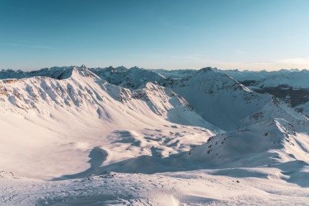 Sonnenuntergang am Parpaner Rothorn in Graubünden