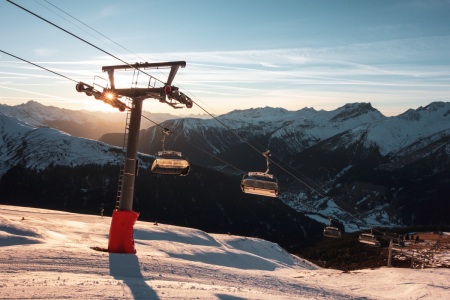 Sonnenuntergang am Jakobshorn in Davos