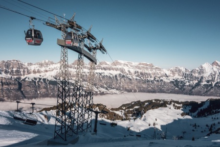 Nostalgische Maschgenkammbahn am Flumserberg