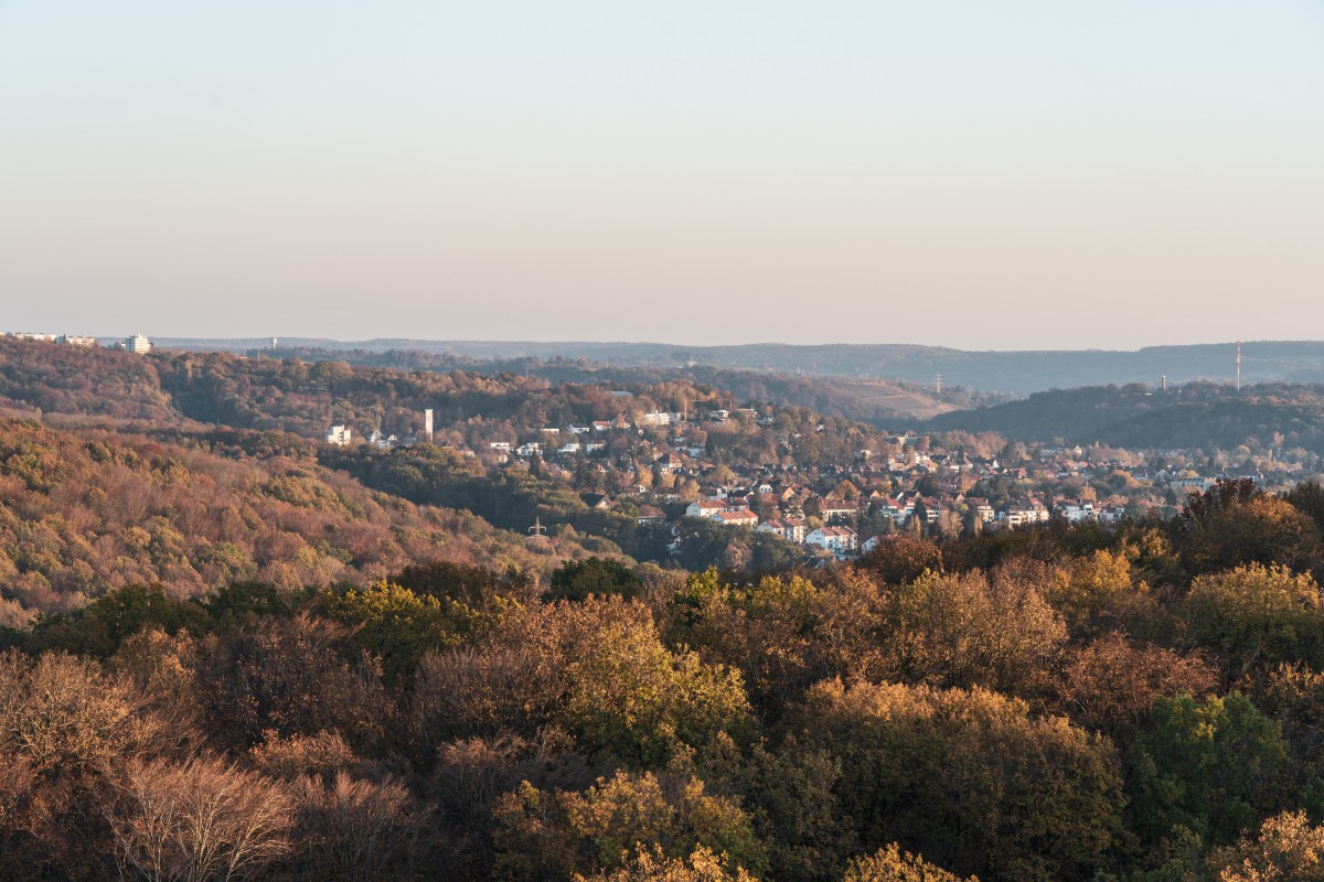 Sonnenuntergang auf der Halde Grühlingstraße in Jägersfreude bei Saarbrücken