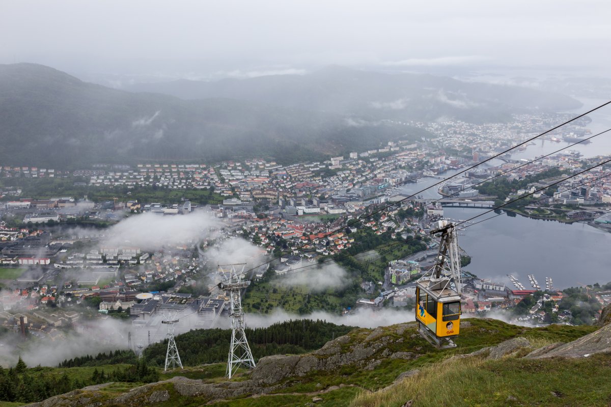 Ausblick vom Ulriken auf Bergen