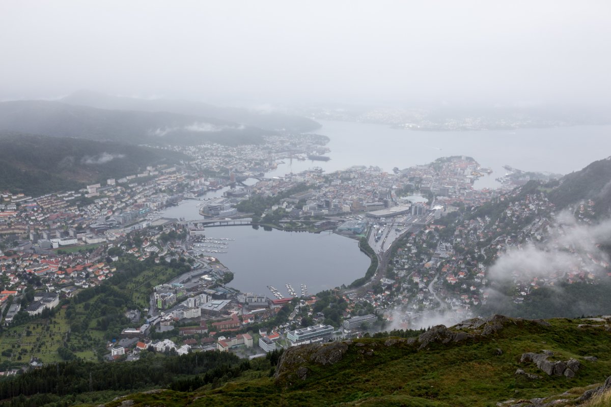 Ausblick vom Ulriken auf Bergen