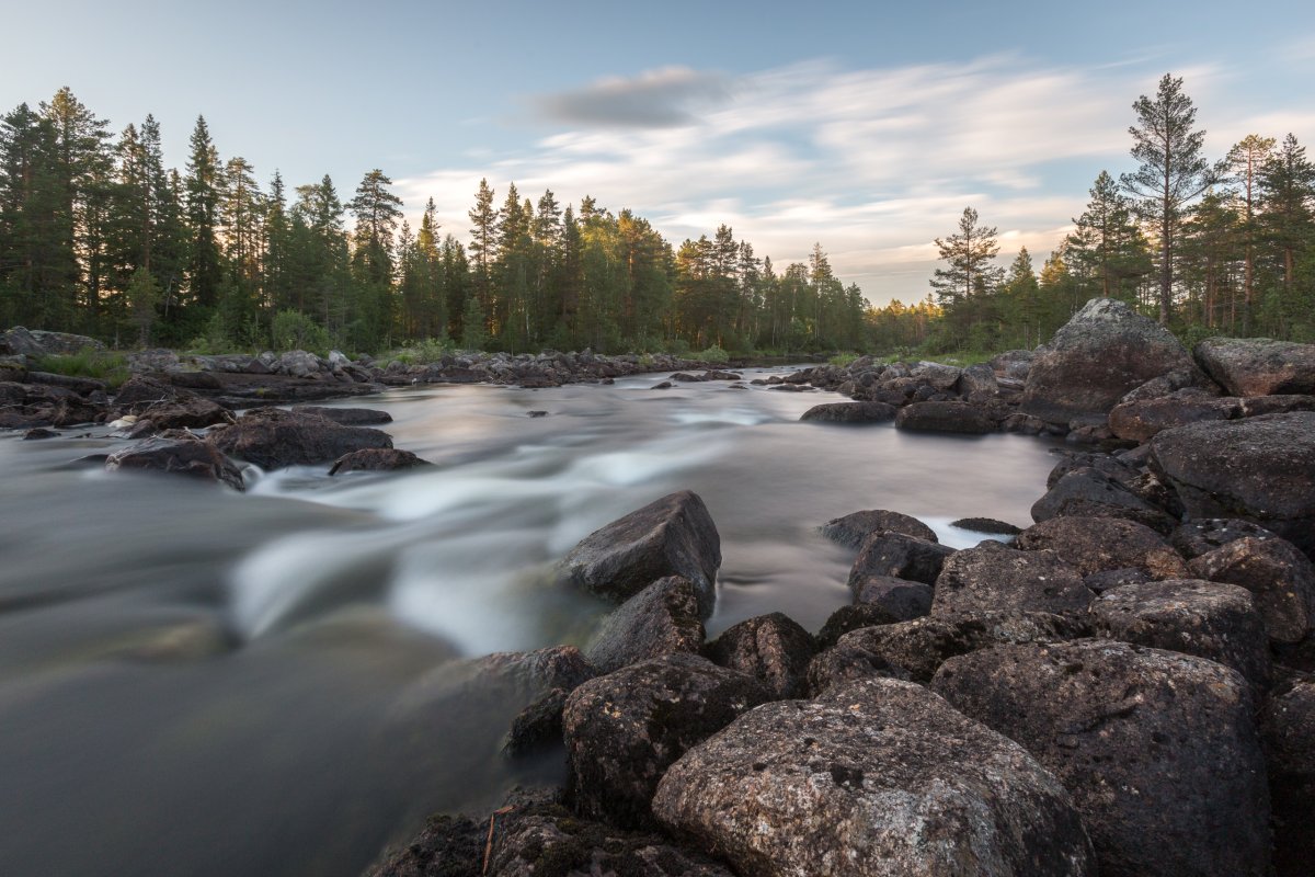 Fluss in Lappland
