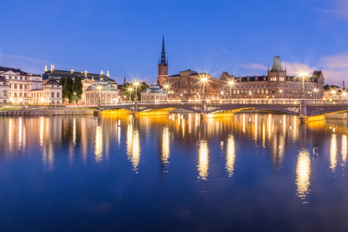 Blaue Stunde in Stockholm