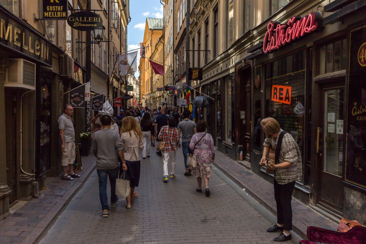 Straßenmusiker in Stockholm