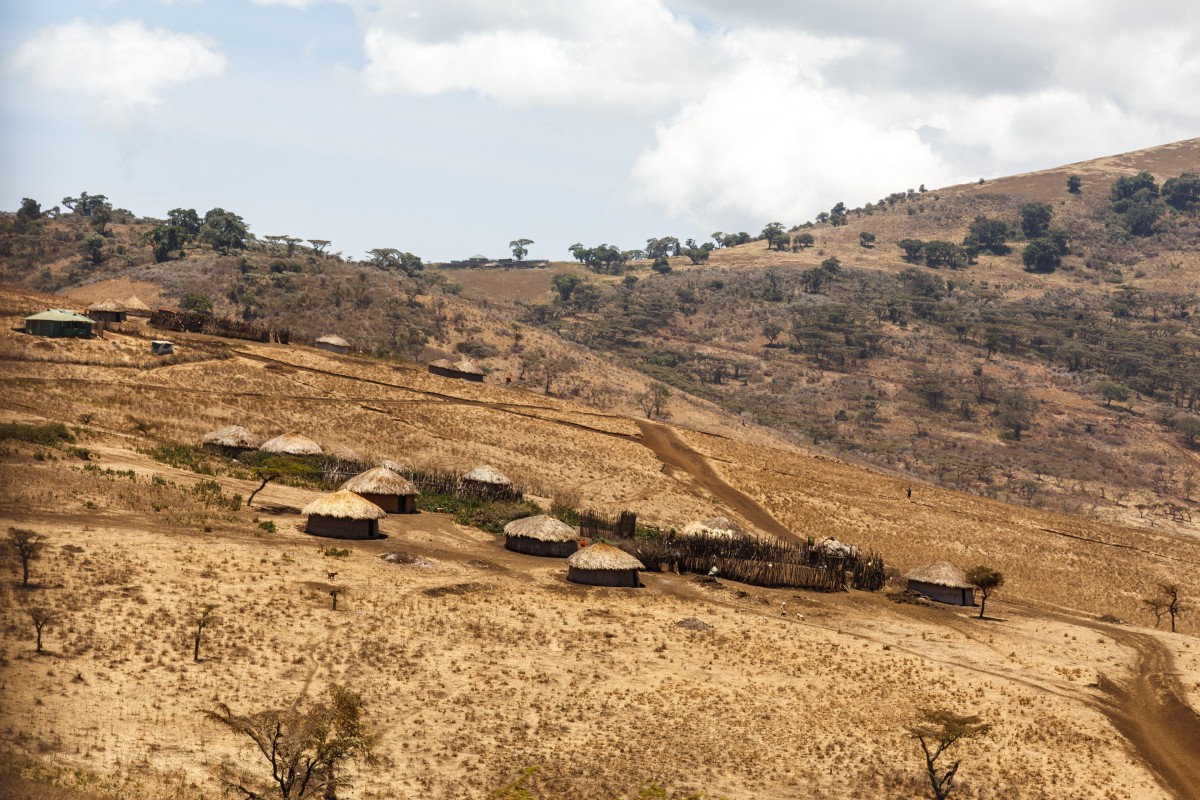 Massai-Dorf am Ngorongoro-Krater