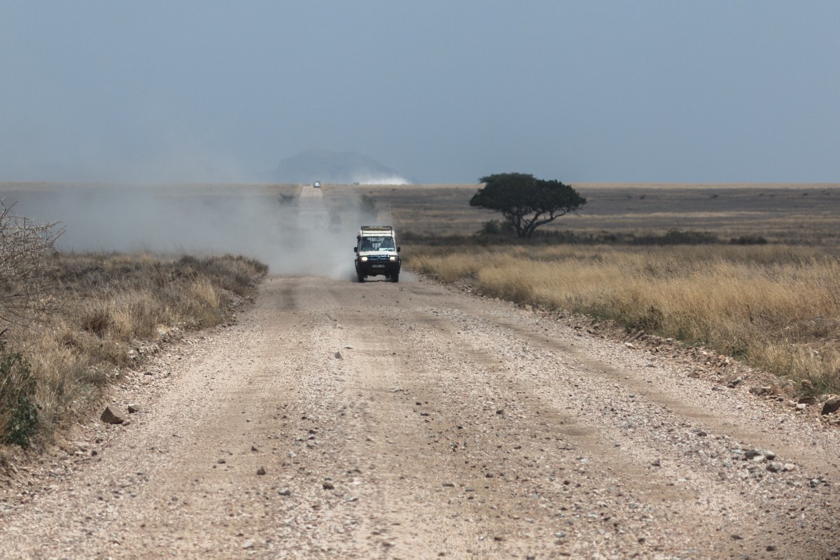 Straße durch die Serengeti