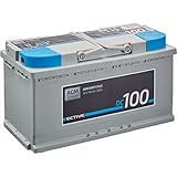 ECTIVE 100Ah 12V AGM Batterie DC 100 VRLA Versorgungsbatterie, zyklenfest, wartungsfrei für stromintensive Verbraucher