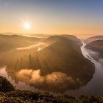 Sonnenaufgang an der Saarschleife