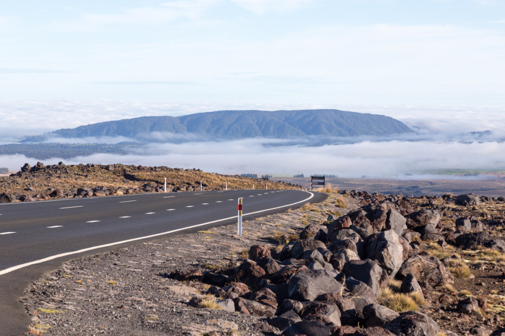 Nebelfelder im Tongariro National Park