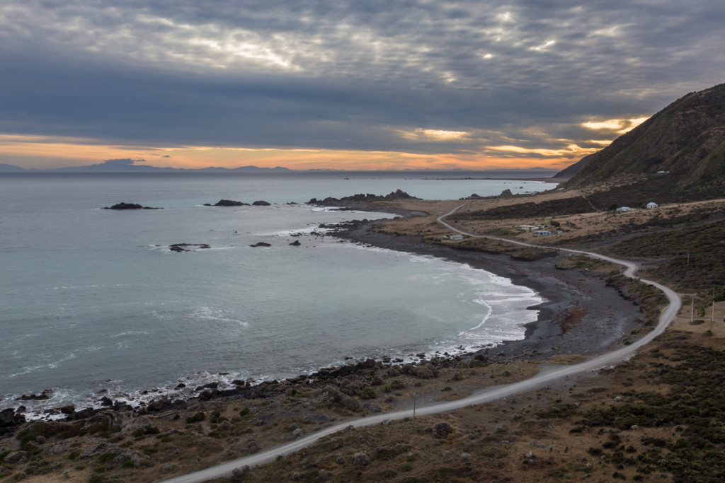 Sonnenuntergang am Cape Palliser