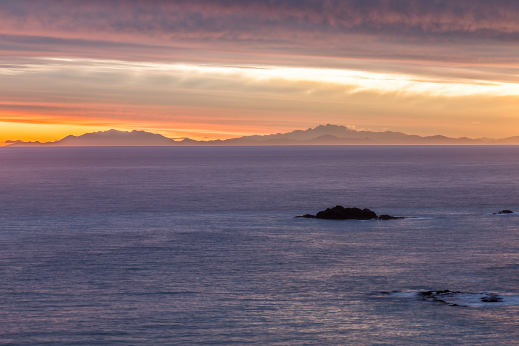 Sonnenuntergang am Cape Palliser