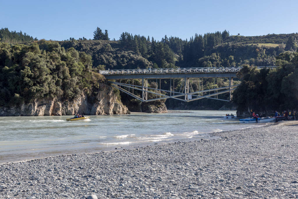 Jetboote in der Rakaia Gorge