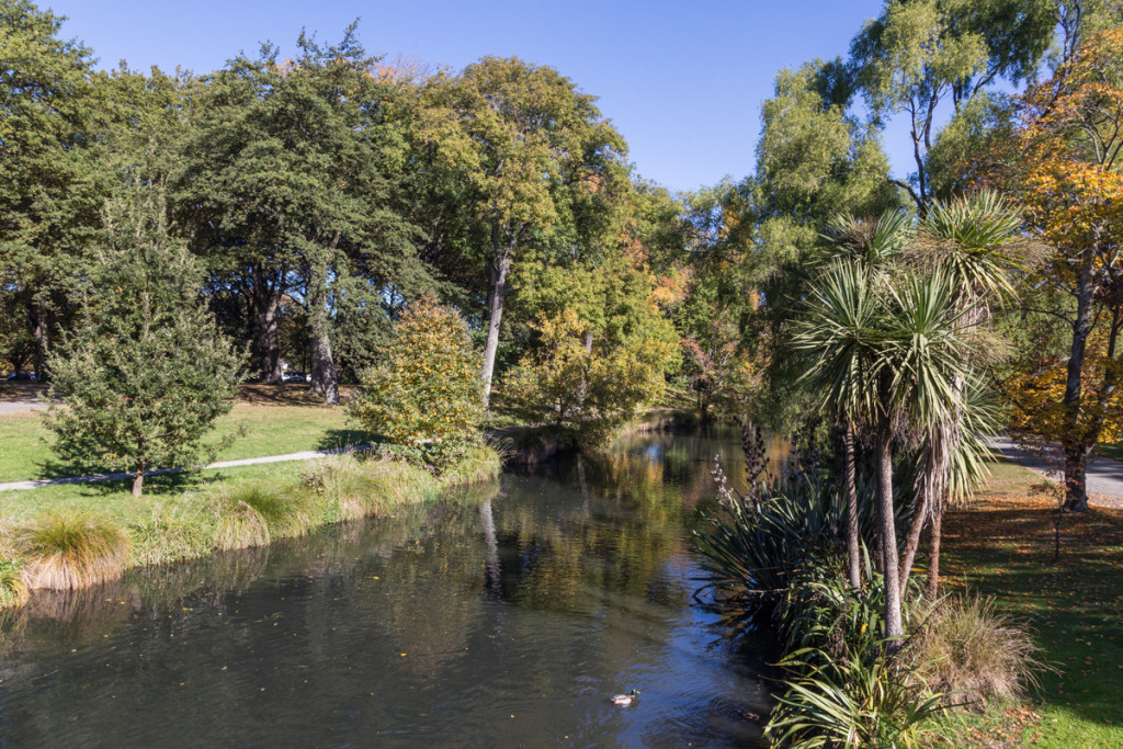 In den botanischen Gärten von Christchurch