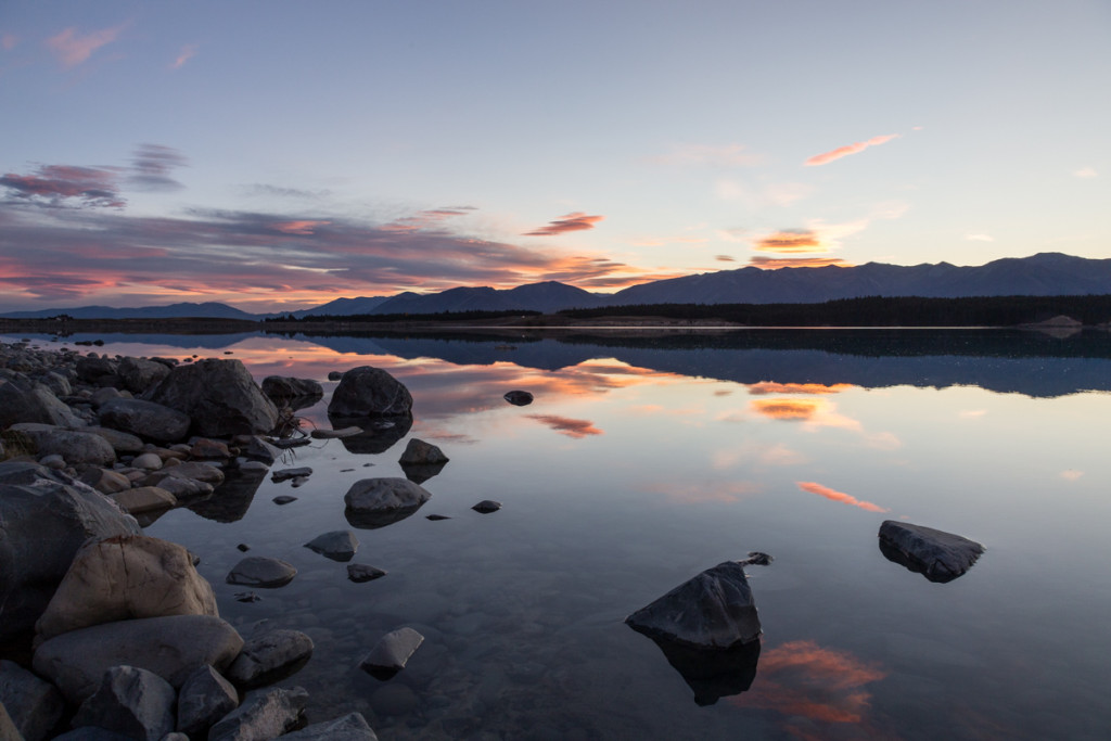 Sonnenuntergang am Lake Pukaki