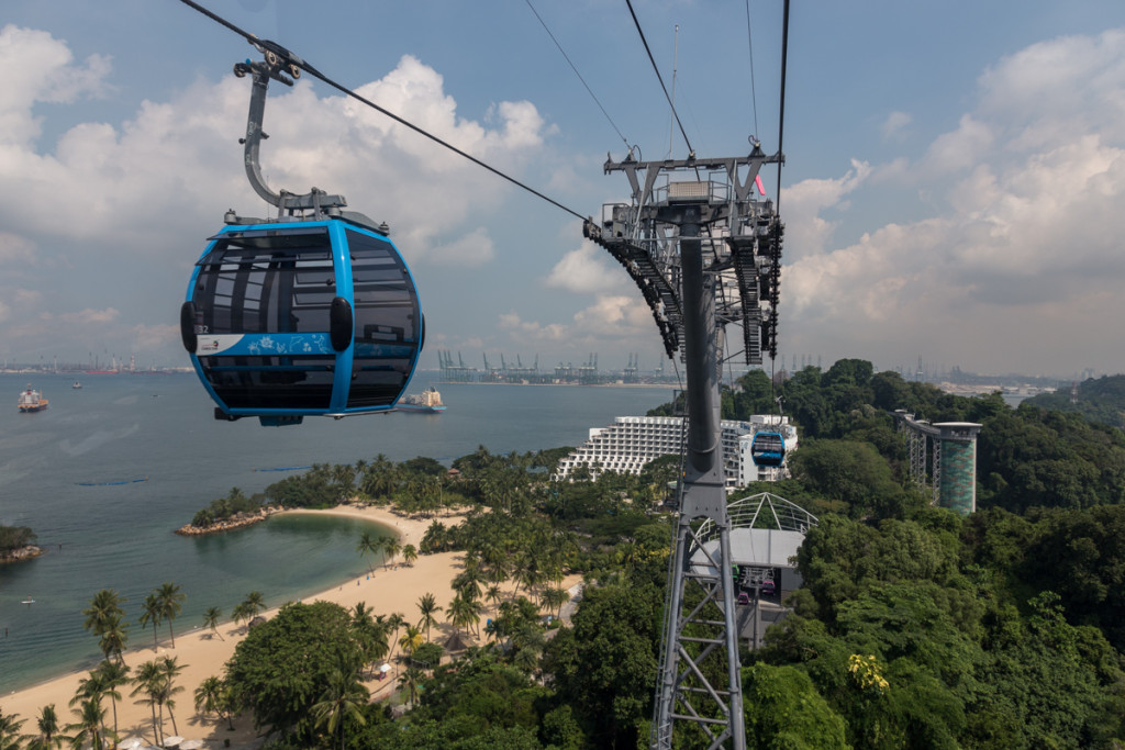 Seilbahn auf Sentosa Island