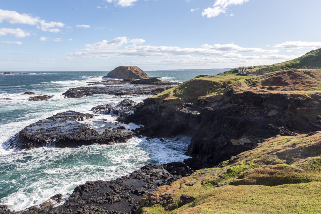 Stürmischer Ausblick vom Nobbies Point auf Phillip Island