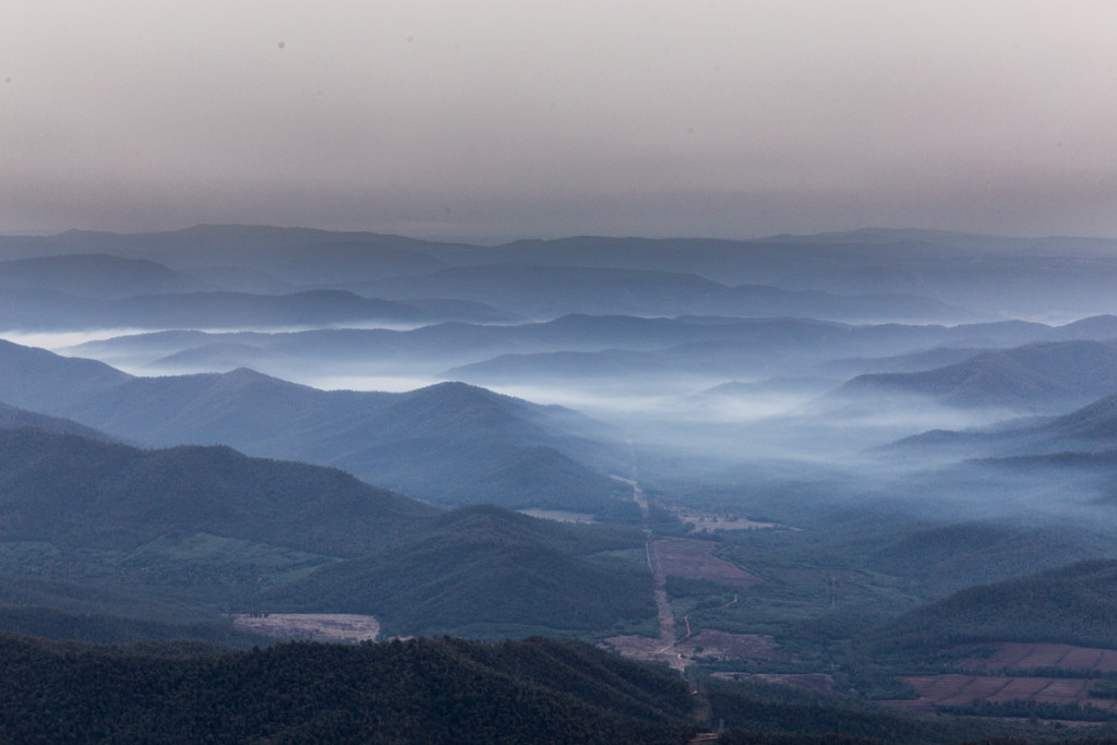 Trostloser Ausblick auf dem Mount Buffalo National Park