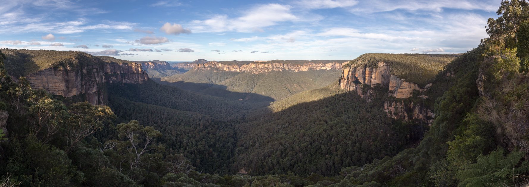 Panoramaaufnahme in den Blue Mountains in Australien