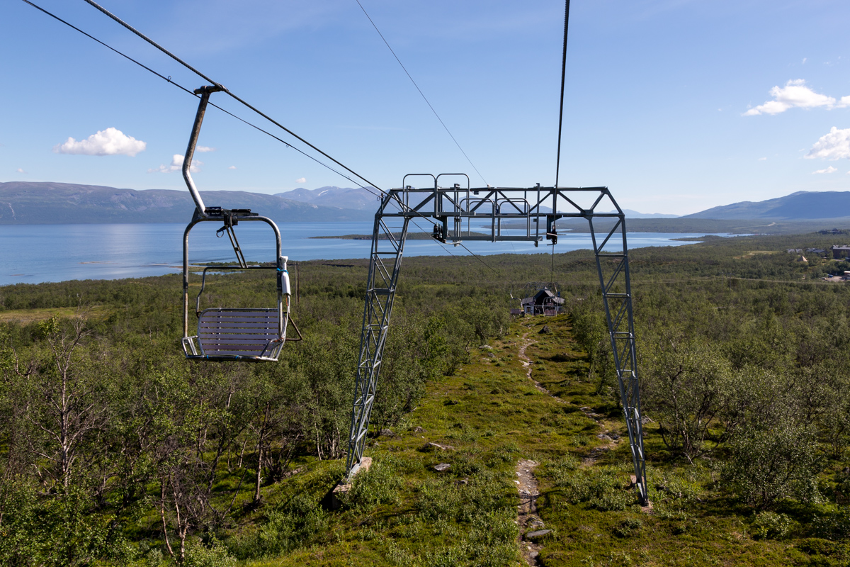 Die Sesselbahn Nuolja im Nationalpark Abisko