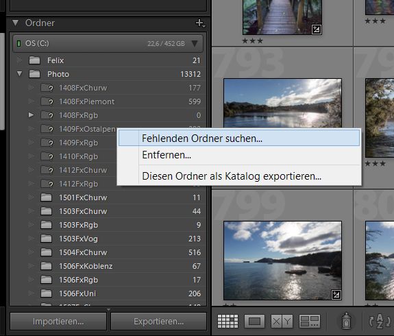 Lightroom - Datei nicht gefunden