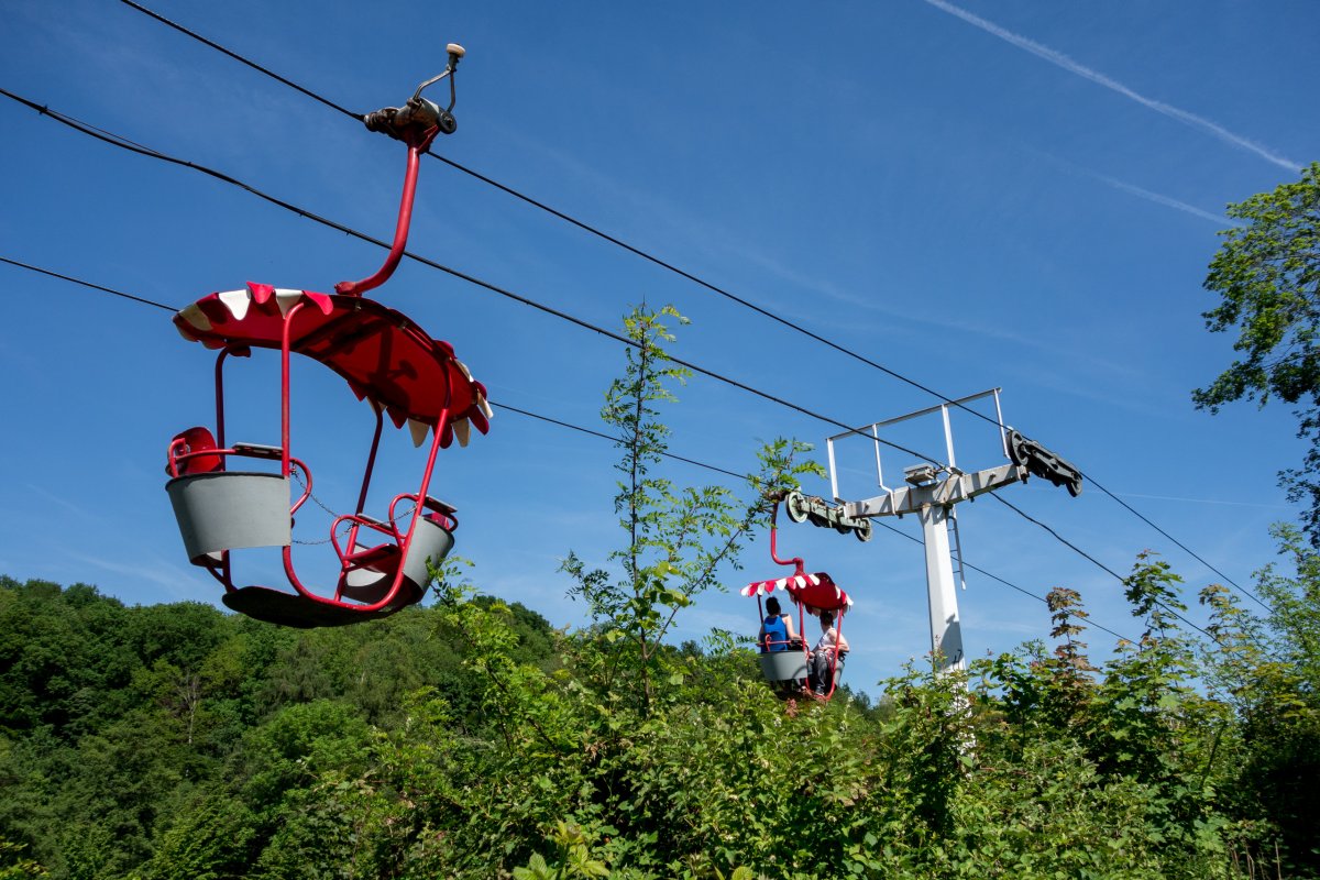 Die Seilbahn im Deutsch-Französischen Garten in Saarbrücken