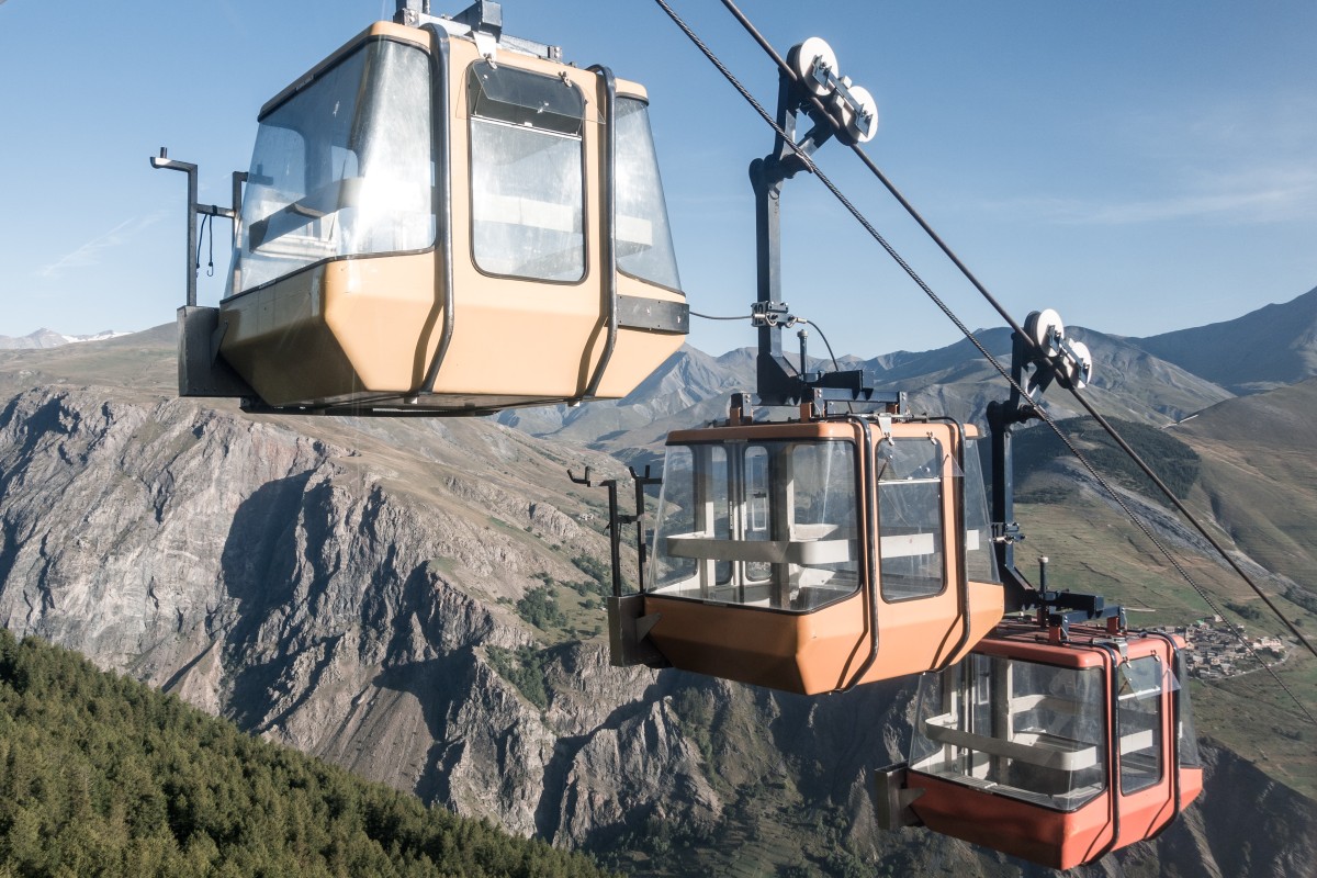 Seilbahn von La Grave zum Gletscher La Meije