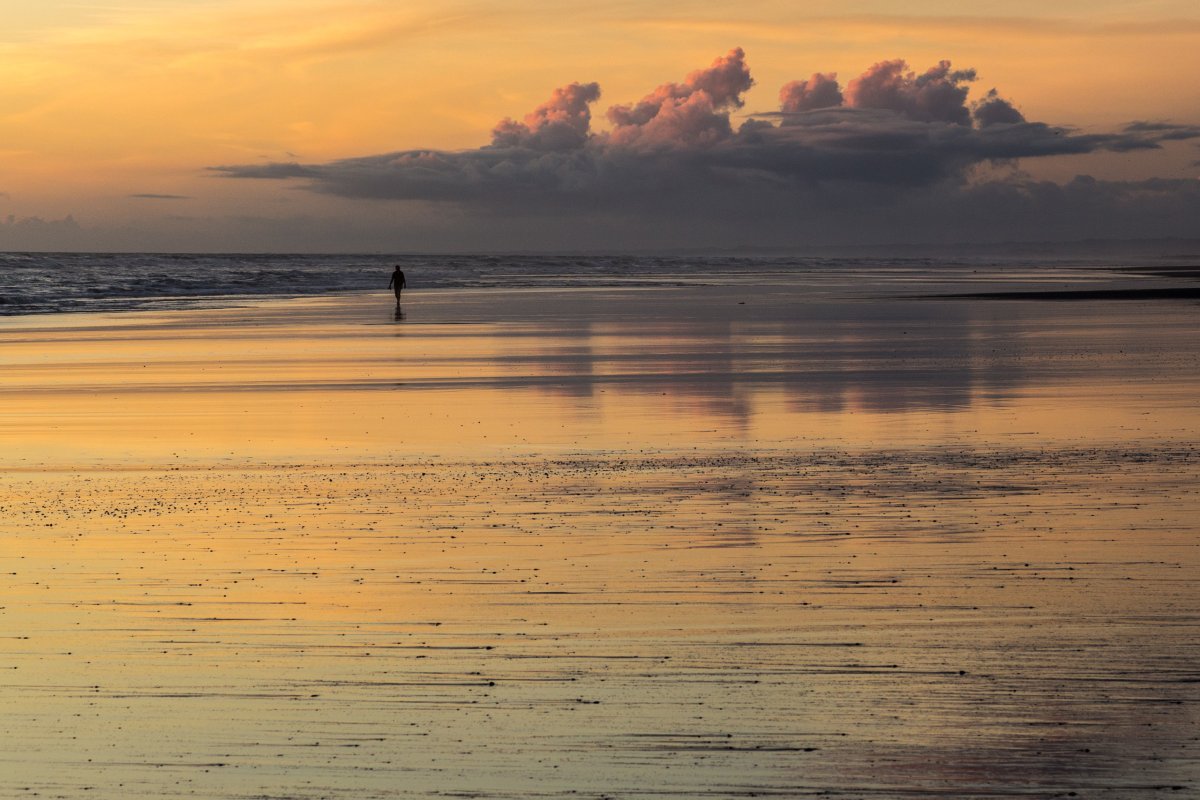 Sonnenuntergang Strand in Neuseeland