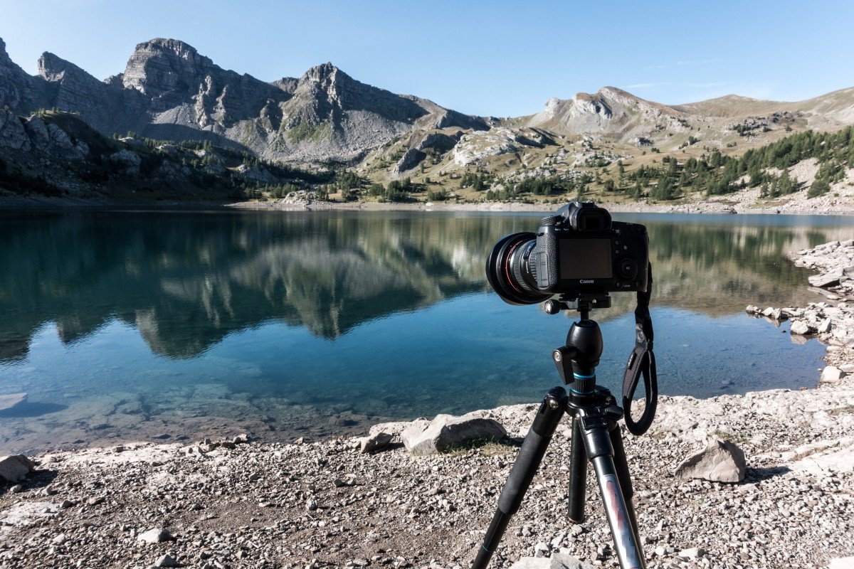 Langzeitbelichtung am Lac d'Allos