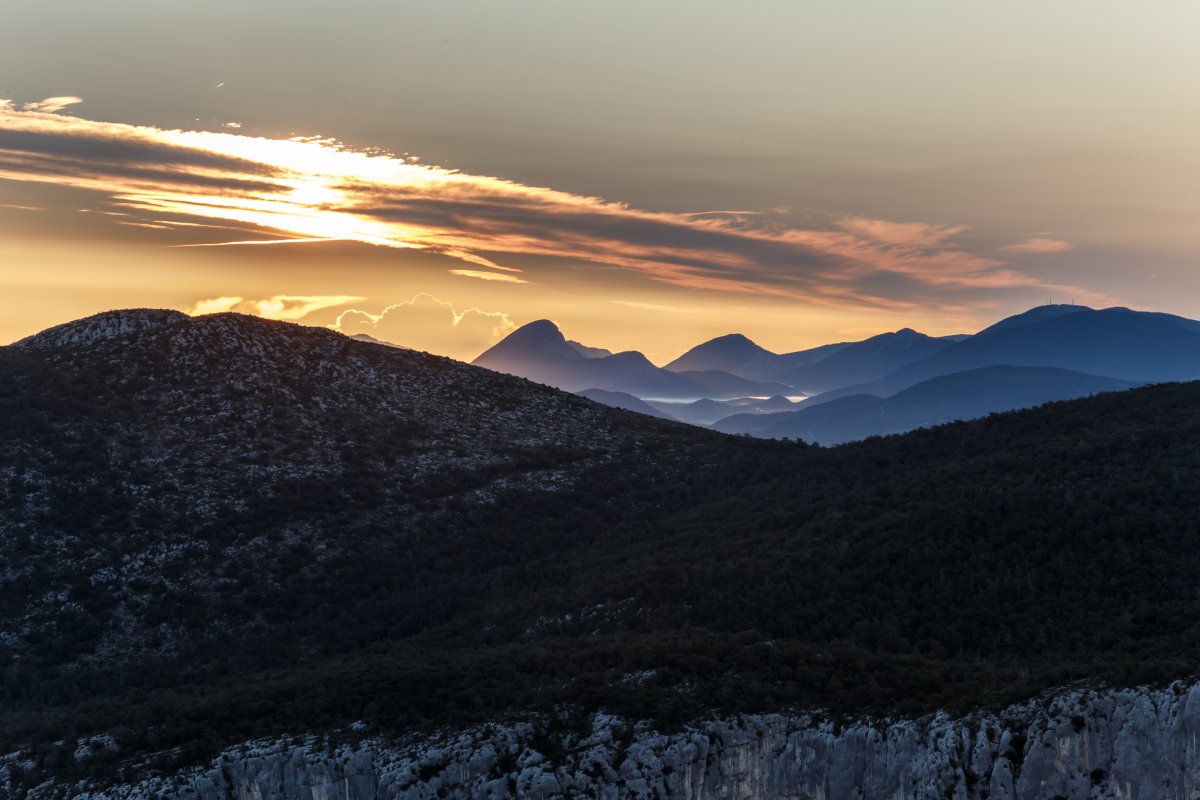 Sonnenaufgang über den Gorges du Verdon