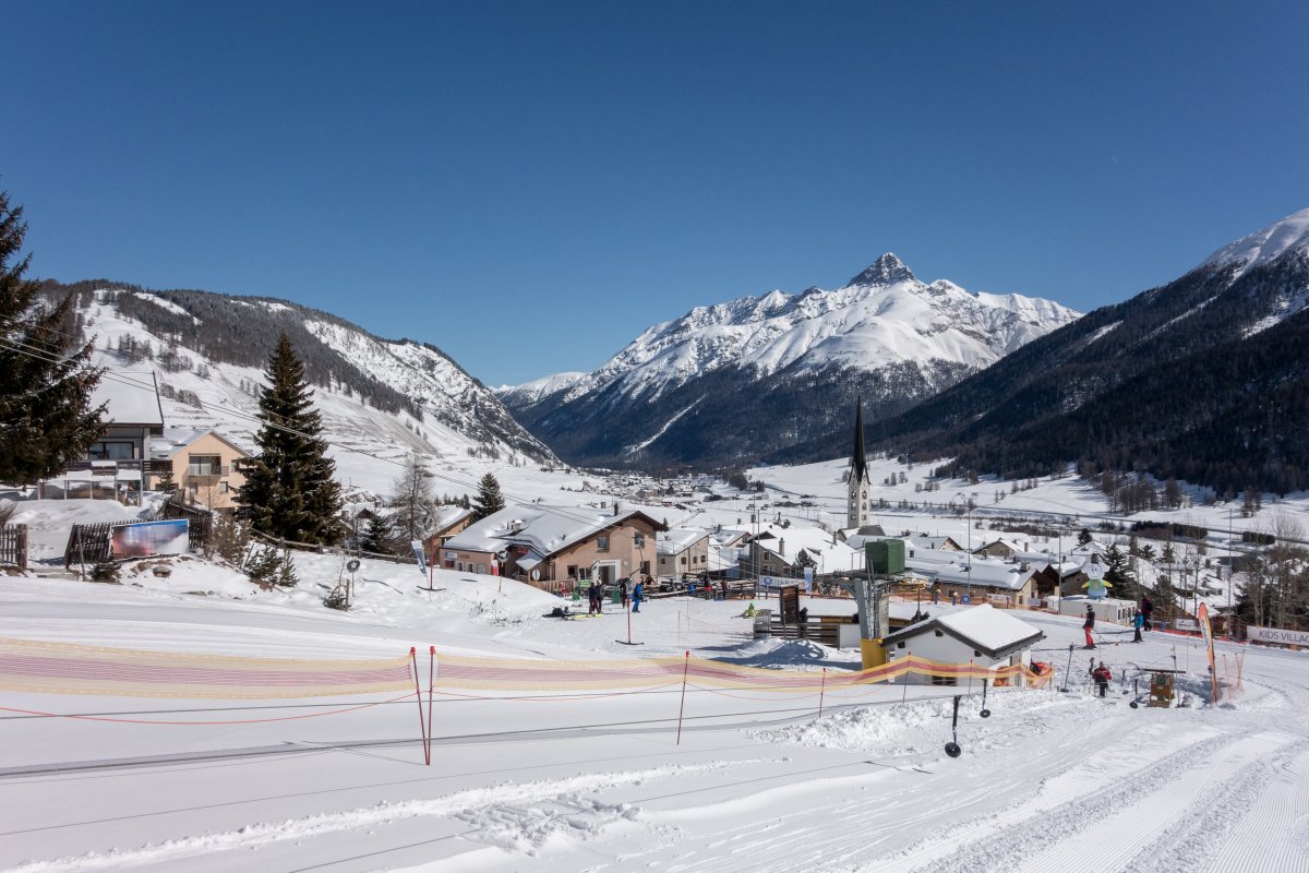 Skigebiet Zuoz im Engadin