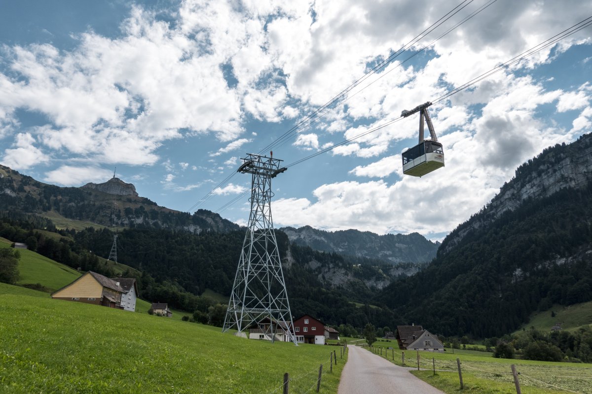 Luftseilbahn Brülisau - Hoher Kasten in der Ostschweiz